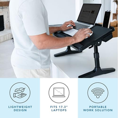 LAPGEAR Easy Tilt Bed Desk - Black, Fits 17.3" Laptops - color: Black