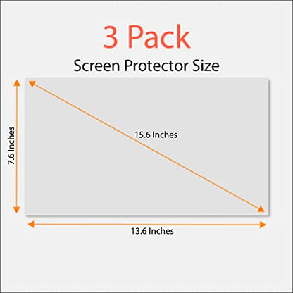 Anti-Glare and Anti Finger Print Screen Protector (3 Pack) for 15.6 Inches Laptop - color: 15.6" Screen Protector