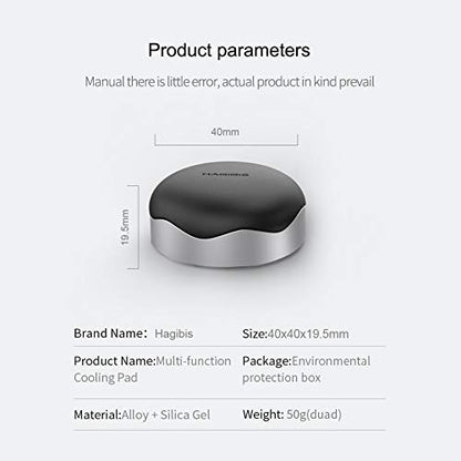 Hagibis Laptop Cooling Pad, Ergonomic Laptop Stand Small Invisible Cooler Ball Portable Magnetic Foot Heat for MacBook Pro Computer - color: Sliver