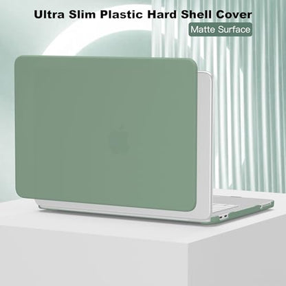 for MacBook Neo 13 inch Case 2026, Ultra-Thin Shockproof Hard Shell Case with Keyboard Cover & Screen Protector for MacBook Neo 13 A3404 A18 Pro Chip, Midnight Green - color: Midnight Green