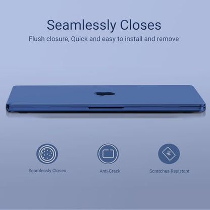 MOSISO Compatible with MacBook Neo Case 13 inch 2026 A3404 A18 Pro Chip | Ultra-Thin Surpass Natural Beauty Seamlessly Closes Protective Hard Shell Case Cover, Crystal Indigo - color: Crystal Indigo