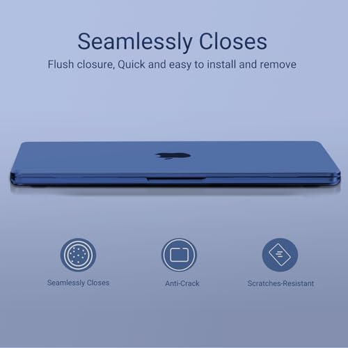 MOSISO Compatible with MacBook Neo Case 13 inch 2026 A3404 A18 Pro Chip | 4 in 1 Kit Surpass Natural Beauty Scratch-Resistant Hard Shell, Ultra-Thin Precision-Matched to Laptop Color, Crystal Indigo - color: Crystal Indigo