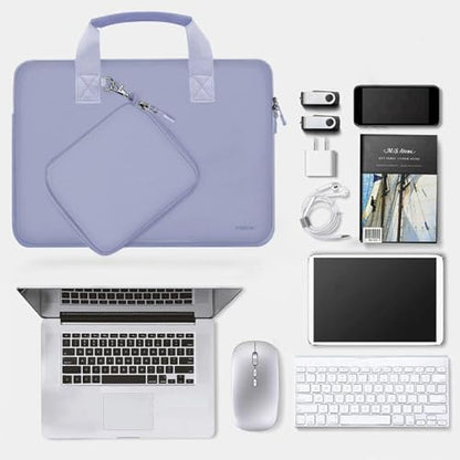 Hseok Laptop Sleeve 14 inch Case with Small Case, Compatible with MacBook Neo 14, MacBook Pro 14 M5/M4/M3/M2/M1, XPS 14 and Most 14 inch Notebooks, Neoprene Computer Handbag,Haze Purple - color: Haze Purple, size: 14"
