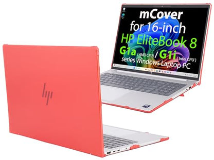 mCover Case Only Compatible for 2025～2026 16" HP EliteBook 8 G1a (AMD) | G1i (Intel) 16 inch Windows Notebook AI PC (Not for Other HP Models)- Red - color: Red