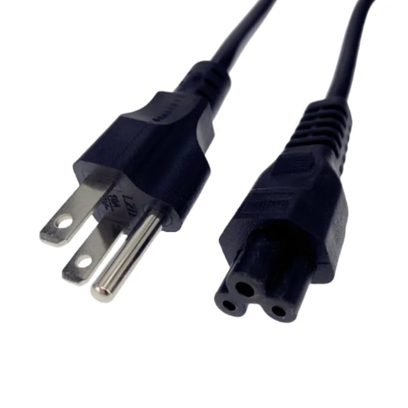 2 Pack Laptop Power Cord Replacement Universal 3 Prong AC Power Cable for Dell HP Acer Asus Lenovo IBM Sony Fujitsu Gateway Ultrabook Chromebook Notebook AC Adapter Laptop Charger