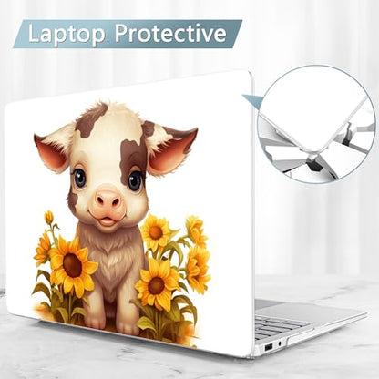 Mektron Printed Case for 2025 Microsoft Surface Laptop Windows 11 Copilot+ PC Surface Laptop 13 inch Touchscreen Display Cover Fits Model 2095, Cute Cow - color: Cute Cow