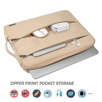 Voova Laptop Sleeve Carrying Case 14 15 Inch Compatible with MacBook Air 15 M2/M3/M4 2022-2025, MacBook Pro 15, Hp Chromebook 14, Waterproof Slim Computer Cover Bag,Apricot - color: Apricot, size: 14-15 Inch