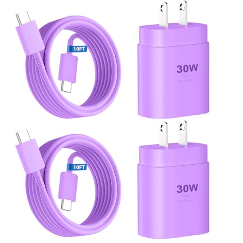 Phone 17 16 15 Charger Fast Charging,30W USB C Phone 17 16 15 Pro Max Charger Block &10FT Long Type C Cable Cord for i.Phone 17/17 Air/17 Pro/17 Pro Max/16/16 Plus/16 Pro Max/15/15 Pro Max,Purple - color: Purple, size: 10Ft