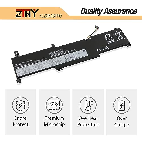 L19C3PF1 L19M3PF1 Laptop Battery for Lenovo ThinkBook 14-IIL 14-IML 15-IIL | 15-IML, ThinkBook 14 15 2020 G1 Gen 1 Series L19C3PF9 L19D3PF1 L19D3PF2 L19L3PF1 L19L3PF8 L19M3PF2 11.4V 45Wh - size: 12.2*3.5*0.24 inch L20M3PF0
