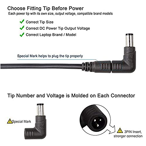 Universal Laptop Charger 90W, Slim AC Adapter Power Supply Cord with USB Port for Mobile Phones| Tablet Compatible with Dell Lenovo Toshiba Acer Asus Gateway IBM and Most Notebooks