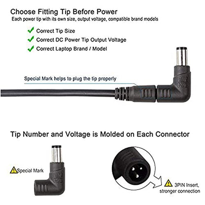 Universal Laptop Charger 90W, Slim AC Adapter Power Supply Cord with USB Port for Mobile Phones| Tablet Compatible with Dell Lenovo Toshiba Acer Asus Gateway IBM and Most Notebooks