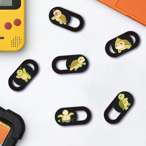 6Pcs 6 Styles Turtle Camera Cover Slide Cute Privacy Guard Accessories, 0.04 Inch Ultra Thin Webcam Cover Protector Blocker for Laptop Desktop Computer Tablet Notebook Mini PC Office Use - color: Turtle