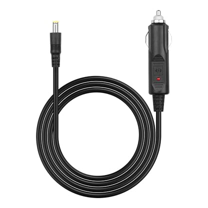 PNGKNYOCN12V DC Car Charger - Auto Power Supply with 18AWG Cable, DC 5.5mm x 2.5mm Cigarette Lighter Male Plug for Camera, CCTV, Car Refrigerator (4.9FT)