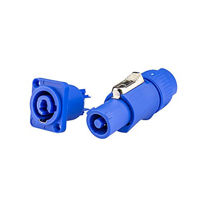Powercon Connectors, Compatible with Neutrik Nac3mpa Powercon Adapter in Connector to Panel Mount, Male to Power Cable Connectors 4 Packs - color: 4 Set Blue
