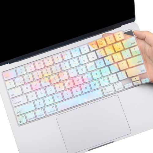 Keyboard Cover Skin for 2026-2023 MacBook Air 13" 15" M5 M4 M3 M2, 2026-2021 MacBook Pro 14" 16" M5 M4 M3 M2 M1 Pro/Max, 2026 MacBook Neo 13“ (Touch ID) Skin Protector Accessories US Layout-Color - color: Color