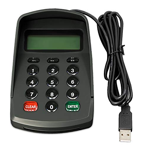 XCRFID USB 15 Keys Keypad Numeric Keyboard Numpad/Digital Keyboard/Pin Pad with LCD Plug and Play Support Bank POS Terminal Input Password Numpad Keypad (YD541-Ciphertext) - color: YD541-Ciphertext