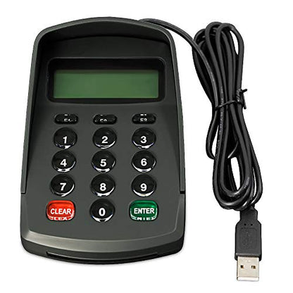 XCRFID USB 15 Keys Keypad Numeric Keyboard Numpad/Digital Keyboard/Pin Pad with LCD Plug and Play Support Bank POS Terminal Input Password Numpad Keypad (YD541-Ciphertext) - color: YD541-Ciphertext