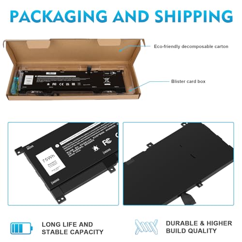 8N0T7 TMFYT Laptop Battery for Dell XPS 15 9575 2-in-1 Precision 5530 2-in-1 Series P73F001 15-9575-D1805TS D1605TS D2801TS D2605TS i5-8305G i7-8705G 2-in-1 Notebook 08N0T7 0TMFYT P73F D69V4 451-BCJG - size: 12.01*3.46*0.31inch 8N0T7