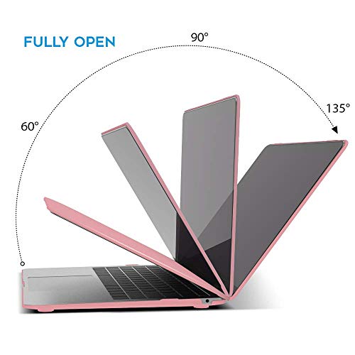IBENZER Compatible with 2022 2021 2020 MacBook Air 13 inch case M1 A2337 A2179 A1932, Plastic Hard Shell Case for Mac Air 13 Retina Display with Touch ID, Pink, MMA-T13PK A - color: Pink