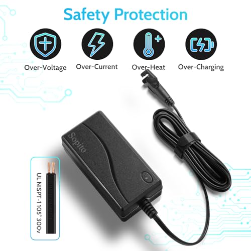 Sopito 2-Pin Power Reliner Power Supply Universal AC/DC Adapter 100-240V, 29V 2A Switching Transformer, Replacement Part for Recliner Sofa/Lift Chair/Electric Couch/Standing Desk - size: Wall Mount Adapter