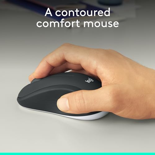 Logitech MK540 Full Size Advanced Wireless Keyboard and Mouse Combo | Full size quiet keyboard with number pad & integrated palm rest, full size ambidextrous mouse, includes USB-A Nano Receiver