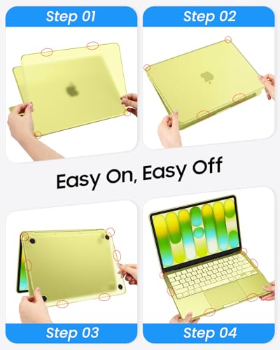 Fintie Case for MacBook Neo 13 Inch A3404 2026, Frost Citrus | Snap-On Hard Shell Cover, Ultra-Thin, Slim Fit, Lightweight - color: Frost Citrus