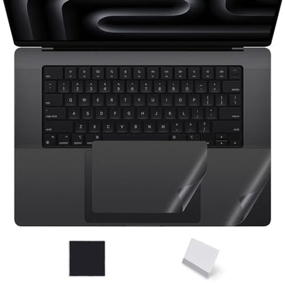 Palm Rest Cover Skin Compatible with 2026 2025-2023 MacBook Pro 16 Inch M5 M4 M3 A3428 A3429 A3403 A3186 A2991 Trackpad Protector Touch Pad Cover Skin, MacBook Pro 16" Accessories, Space Black - size: 2023+ MacBook Pro 16" M4 M3(Black)