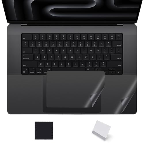 Palm Rest Cover Skin Compatible with 2026 2025-2023 MacBook Pro 16 Inch M5 M4 M3 A3428 A3429 A3403 A3186 A2991 Trackpad Protector Touch Pad Cover Skin, MacBook Pro 16" Accessories, Space Black - size: 2023+ MacBook Pro 16" M4 M3(Black)