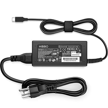 Charger Compatible with HP Laptop Chromebook 65W 45W USB C Fast Power Adapter
