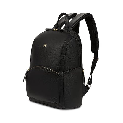 SwissGear Serenity Luxe Women's Laptop Backpack, Laptop Bag Fits Most 13-Inch Laptops, Black, 16 Inches - color: Black