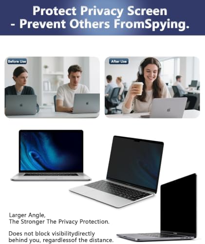 Magnetic Laptop Privacy Screen for 15.6 Inch 16:9 Aspect Ratio | Screen Size is 13.60 in Wide and 7.65 in High, Removable, Anti Glare, Anti Blue light,Compatible With HP Dell Lenovo Thinkpad - color: Magnetic Laptop 15.6 Inch 16:9