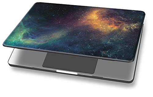 UESWILL Case for MacBook Air (15 inch, M2 M3 M4 M5, 2023 2024 2025 2026) Model A3448 A3241 A3114 A2941, Galaxy Pattern Hard Shell Cover + Microfiber Cloth, Nebula/Green - color: Pattern-Nebula/Green, size: MacBook Air 15" (M2 M3 M4 M5)