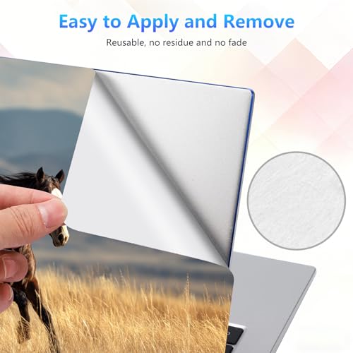 Laptop Skin Sticker Decal 15-15.6 Inch with Cute Mouse Pad, Universal Reusable Vinyl Sticker for 12.1 13 13.3 14 15.4 Inch Netbook and Notebook PC, Beautiful Horse - color: Beautiful Horse