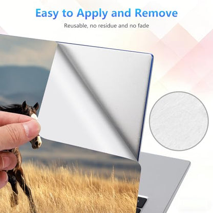 Laptop Skin Sticker Decal 15-15.6 Inch with Cute Mouse Pad, Universal Reusable Vinyl Sticker for 12.1 13 13.3 14 15.4 Inch Netbook and Notebook PC, Beautiful Horse - color: Beautiful Horse
