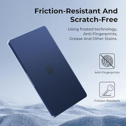 BlueSwan Flexible Case for MacBook Air 13 inch, M5 M4 M3 M2 2026-2022 | Anti-Scratch Protective Laptop Cover with Grippy Matte Texture, Seamless Fit and Lightweiht, Frosted Midnight - color: Frosted Midnight, size: Air 13.6-inch (2026-2022)