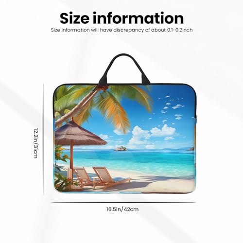 14 Inch Laptop Sleeve Case Waterproof Lightweight Laptop Case Bag Summer Beach Holiday Travel Laptop BagsWith Handle Briefcase Messenger Bag For Women Men