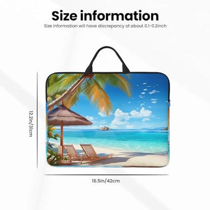 14 Inch Laptop Sleeve Case Waterproof Lightweight Laptop Case Bag Summer Beach Holiday Travel Laptop BagsWith Handle Briefcase Messenger Bag For Women Men