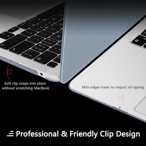 Batianda Matte Ultra-Thin MacBook Pro 13 inch Case 2022 2020 Release Model A2338 M1 M2 A2251 A2289 Fingerprint-Resistant, Precision Fit, Durable with TPU Keyboard Cover and OTG Adapter,Steel Blue - color: Steel Blue