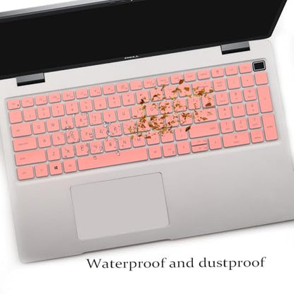 2 PCS Keyboard Cover Skin for 15.6 Inch Dell Latitude 3540 5520 5521 5540 5550, 15.6 Inch Dell Precision 3560 3561 3570 3571 3580 3581 3590 3591 Laptop Protective Keyboard Cover-Pink+Clear - color: Pink+Clear