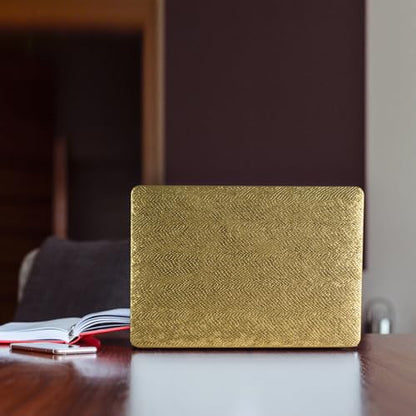 Funut for MacBook Air 13 Inch Case 2026 2025-2022 M5 M4 M3 M2 A3449 A3240 A3113 A2681, Luxury Snake PU Leather Scratch & Shockproof Hard Shell Case & Keyboard Cover,Snake Skin Gold - color: Snake Gold, size: 2022-2026 MacBook Air 13.6 inch M2 M3 M4 M5