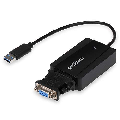 gofanco USB 3.0 to DVI Adapter for Multiple Monitors (USB3DVI) | Windows & macOS, Includes DVI-to-VGA Adapter - style: USB 3.0 to DVI / VGA