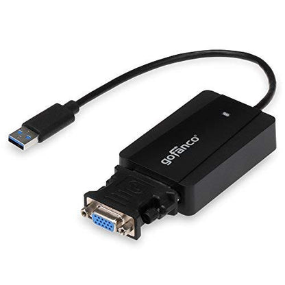 gofanco USB 3.0 to DVI Adapter for Multiple Monitors (USB3DVI) | Windows & macOS, Includes DVI-to-VGA Adapter - style: USB 3.0 to DVI / VGA