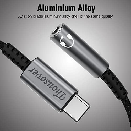 Thousover USB Type C to 3.5mm Female Headphone Jack Adapte