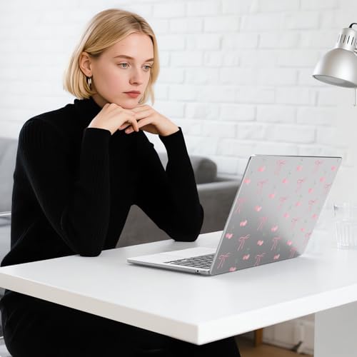 for MacBook Air 13.6 Inch Case M5/M4/M3/M2 2026-2022 Release A3449 A3240 A3113 A2681 Cherry Bowknot Design Crystal Clear Girly Case Laptop Protective Hard Shell Cover - color: Bowknot Cherry