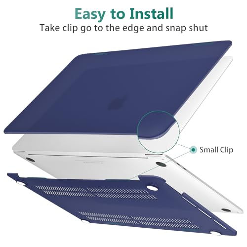 May Chen for MacBook Pro 16 Inch 2019 Release Model: A2141, Hard Shell Case Cover Screen Protector & Keyboard Cover for MacBook Pro 16 Retina with Touch ID & Touch Bar - Navy Blue - color: Navy blue