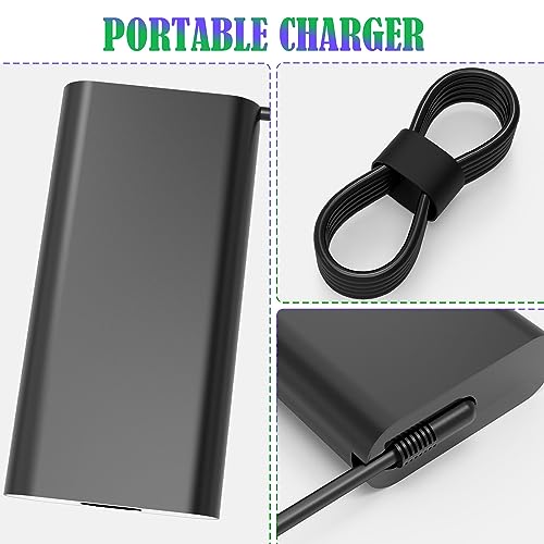 Slim 330W 16.92A 19.5V AC Laptop Charger for DELL Alienware M17 M18X X17 X51 Area-51m G15 G16 5530 7630 7620 DA330PM190 LA330PM190 DA330PM111 LA330PM160 Power Supply Adapter Cord