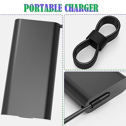 Slim 330W 16.92A 19.5V AC Laptop Charger for DELL Alienware M17 M18X X17 X51 Area-51m G15 G16 5530 7630 7620 DA330PM190 LA330PM190 DA330PM111 LA330PM160 Power Supply Adapter Cord