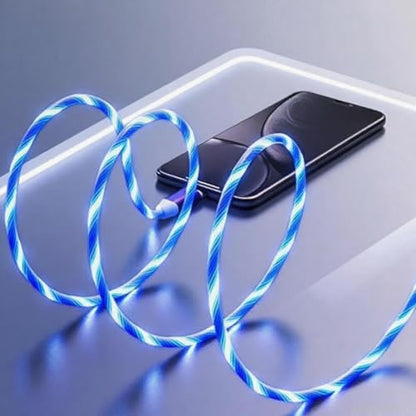 IHAO USB C to C Charger Cable PD Fast Charge and High Speed Sync Visible LED Current Flowing Compatible with All USBC Device-39Inches Blue - color: USB C TO C Blue