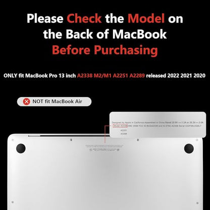 MEEgoodo for M2 MacBook Pro 13 inch Case 2022 2021 2020,Crystal Cover Fit Model A2338 M2/M1 A2251 A2289,Clear Case for 13.3-inch Laptop,Hard Shell for MacBook Pro M2, Satin Bow - color: Satin Bow