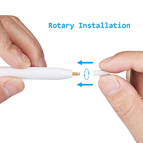 Soft Paperfeel Damping Tips Replacement Compatible with Apple Pencil 1st Gen & 2nd Gen, Noise Reducing Pen Nibs for iPad Pro(2 PCS) - style: 2 PCS (Model: 2B)